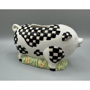 Debbie Mumm Creamer Planter County Fair Pig Cottage Farm Core